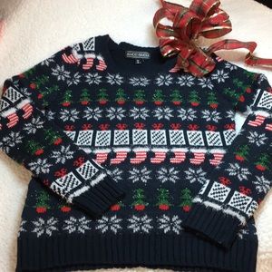 Christmas pretty ugly sweater small EUC